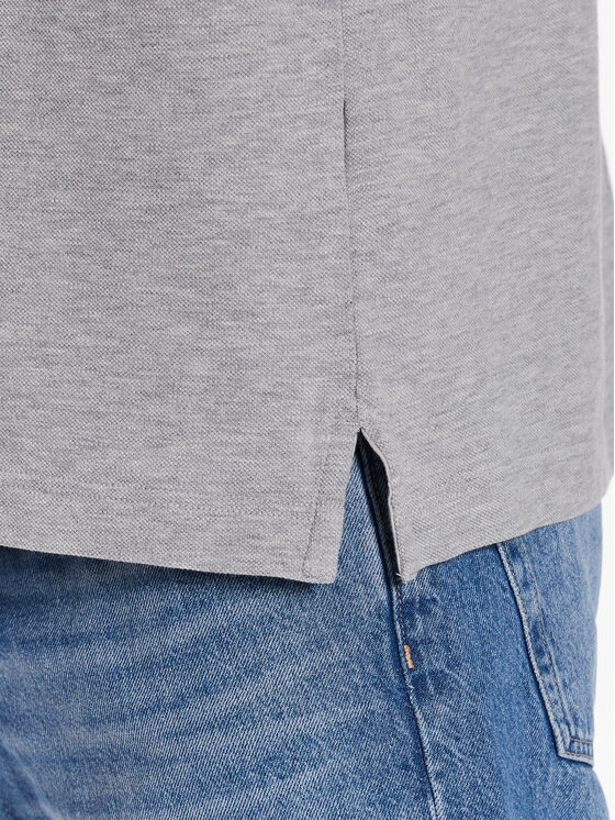 United Colors Of Benetton United Colors Of Benetton Тениска с яка и копчета 3089J3179 Сив Regular Fit