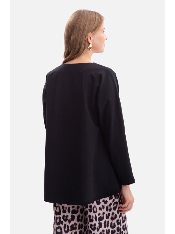 BeWear BeWear Bluzka b304 Czarny Baggy Fit
