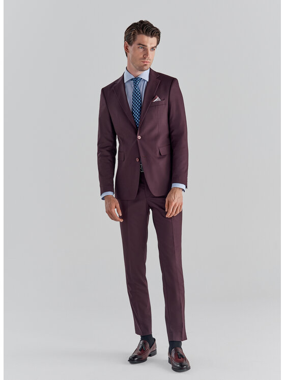 Pako Lorente Pako Lorente Marynarka P22SF-3G-016 Bordowy Slim Fit