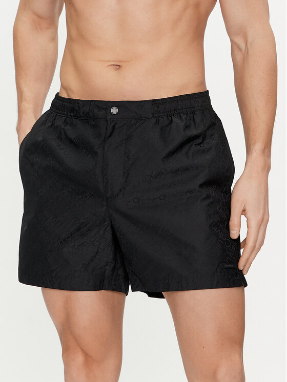 Calvin Klein Swimwear Pantaloni scurți pentru înot KM0KM00943 Negru Regular Fit