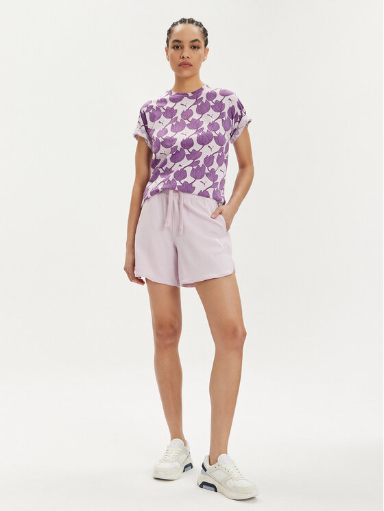 Puma Puma Спортни шорти HER 678701 Виолетов Regular Fit