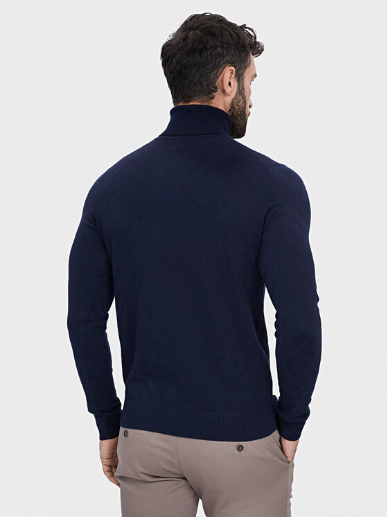 Evenemen Evenemen Sweter Golf Granatowy Slim Fit
