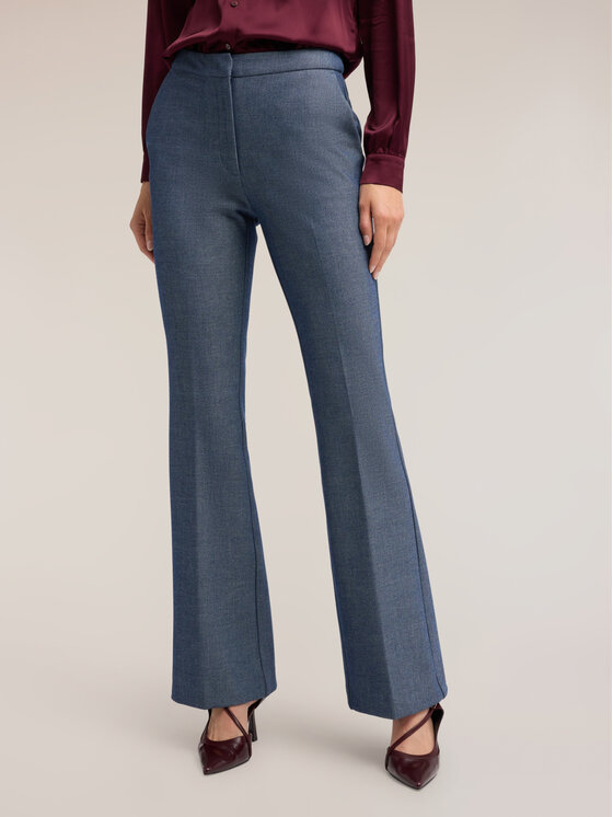 Motivi Motivi Spodnie materiałowe P04OQ004820N004 Turkusowy Flare Fit