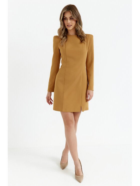 Made of Emotion Made of Emotion Sukienka koktajlowa M758 Żółty Modern Fit
