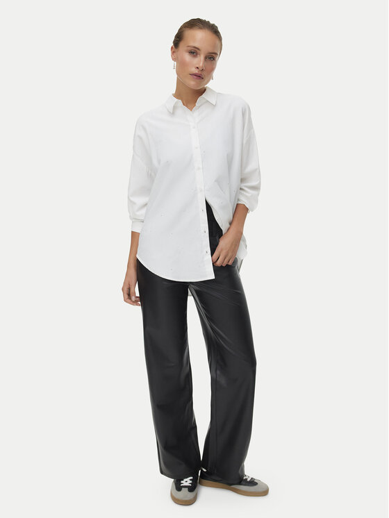 Vero Moda Vero Moda Marškiniai Fanni 10337791 Balta Oversize