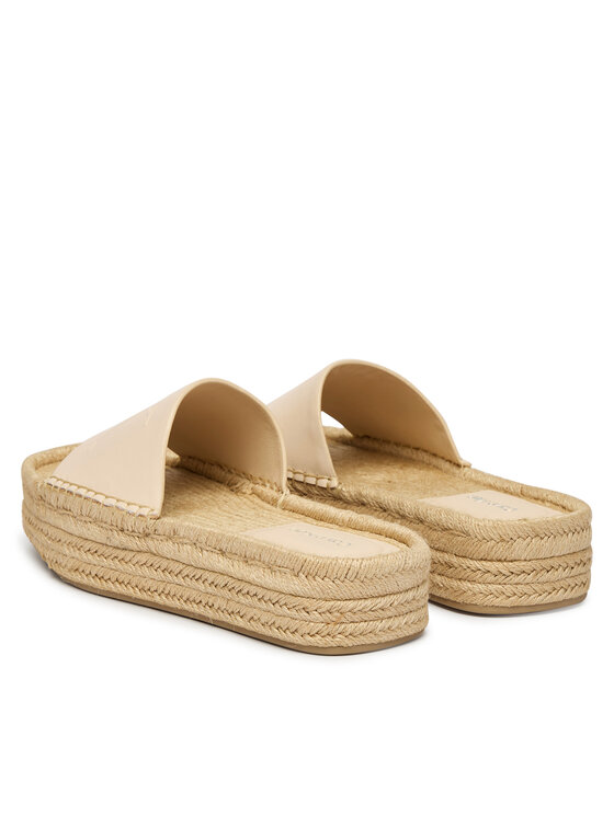Calvin Klein Calvin Klein Espadryle Flatf Espa Mule Lth Mg HW0HW03027 Beżowy
