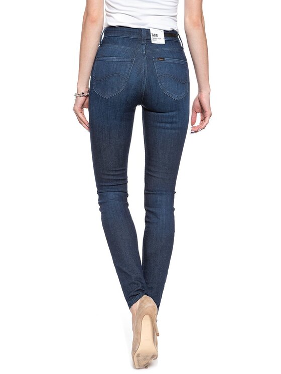 Lee Lee Jeansy SCARLETT HIGH Niebieski Skinny Fit