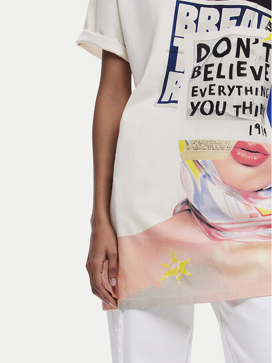 Desigual Desigual Vsakodnevna obleka Berlin 25SWVK20 Bež Regular Fit