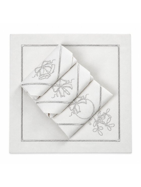 Roseberry Home Roseberry Home Podkładka na stół Christmas Silverline Srebrny