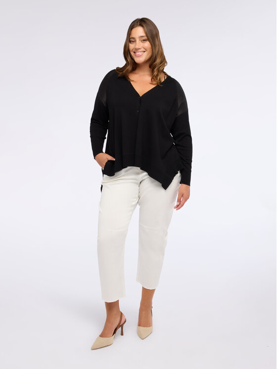 Fiorella Rubino Fiorella Rubino Cardigan M716L008097N033 Nero A-Line Fit