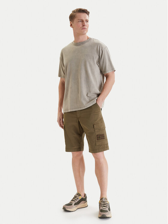 Napapijri Napapijri Шорти от плат N-Horton NP0A4HOS Каки Regular Fit