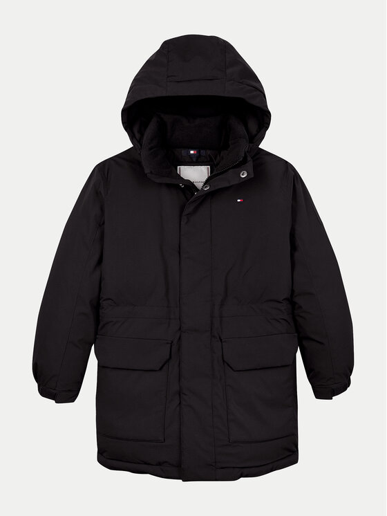 Tommy Hilfiger Tommy Hilfiger Зимно яке KS0KS00605 Черен Regular Fit