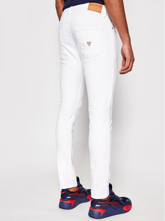Guess Guess Teksad Chris M1GA27 D4CK1 Valge Skinny Fit