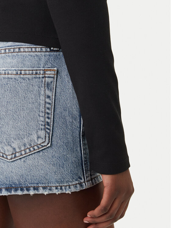 Calvin Klein Jeans Calvin Klein Jeans Blúzka Monogram LV047A803G Čierna Slim Fit