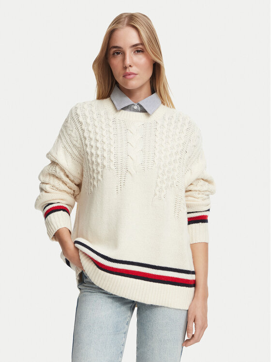 Tommy Jeans Tommy Jeans Maglione DW0DW23353 Crema Oversize
