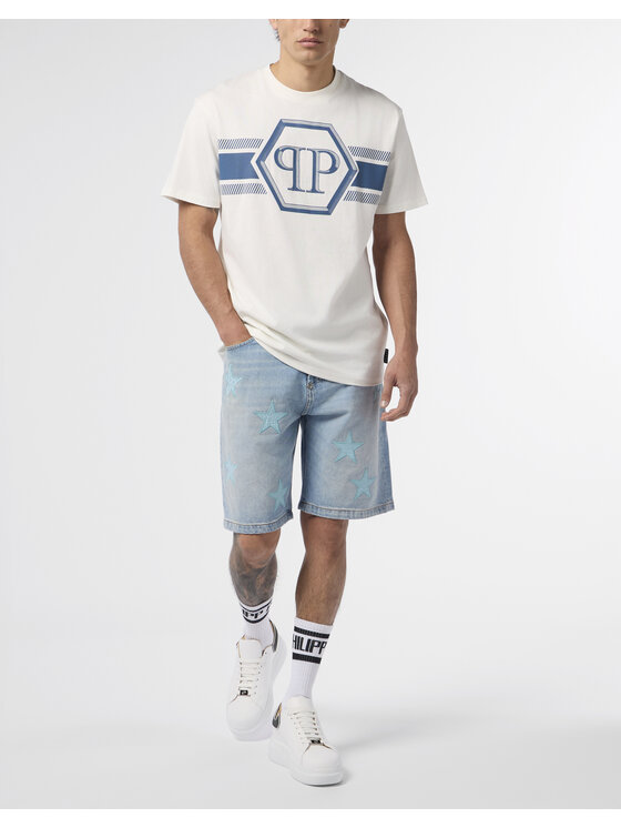 PHILIPP PLEIN PHILIPP PLEIN T-Shirt 29877 Biały Regular Fit
