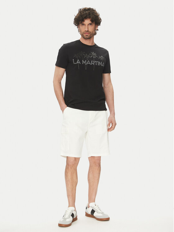 La Martina La Martina Шорти з тканини MAB002 TW536 Білий Regular Fit