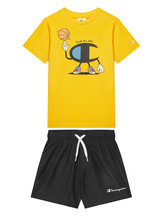 Champion Champion Póló és rövidnadrág 307062 Sárga Regular Fit