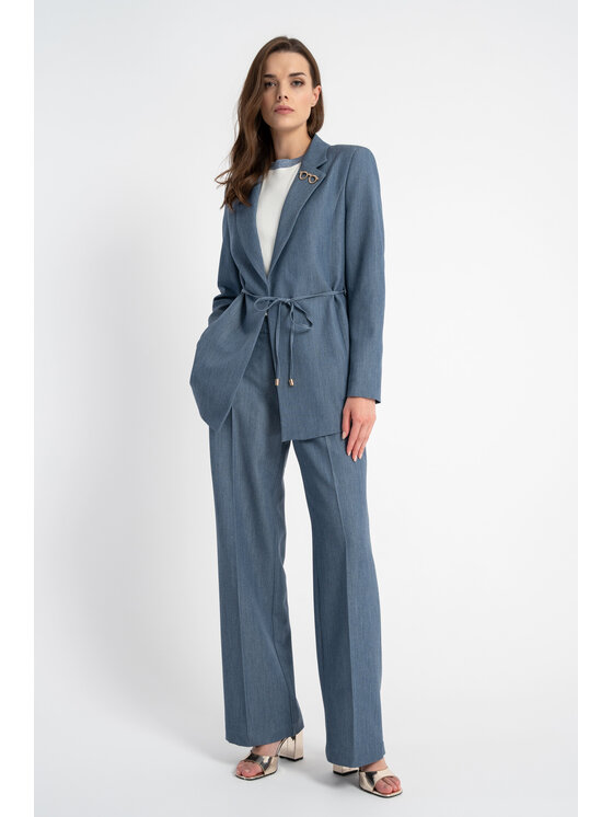 CLICK CLICK Παντελόνι υφασμάτινο 30-403 Μπλε Regular Fit