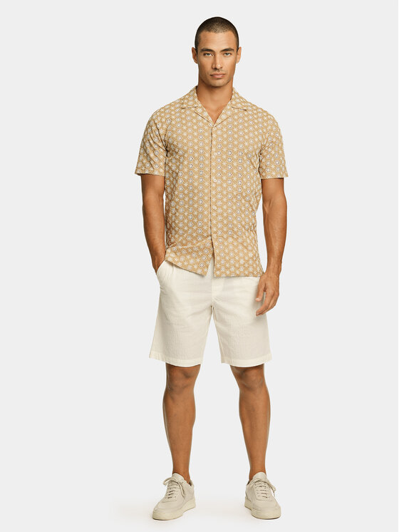 Lindbergh Lindbergh Koszula 30-203569 Beżowy Relaxed Fit