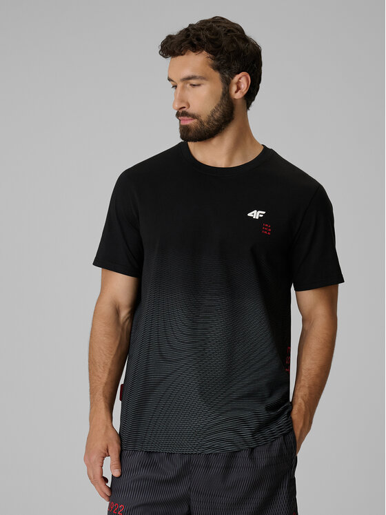 4F 4F T-Shirt AQUA FORCE Czarny Regular Fit