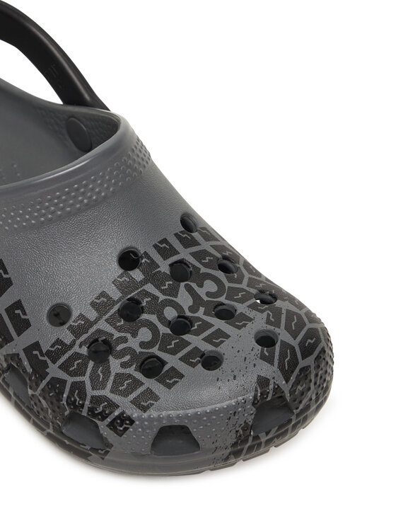 Crocs Crocs Klapki Kids Tire Print Classic Clog 211261 Szary