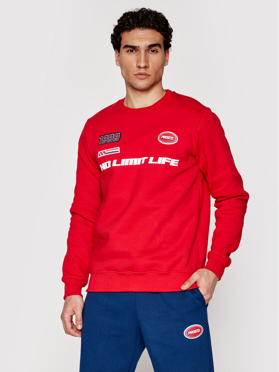 PROSTO. PROSTO. Sweatshirt KLASYK Crewneck Drift 1011 Rot Regular Fit
