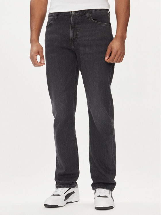 Lee Džínsy West 112322201 Čierna Straight Fit
