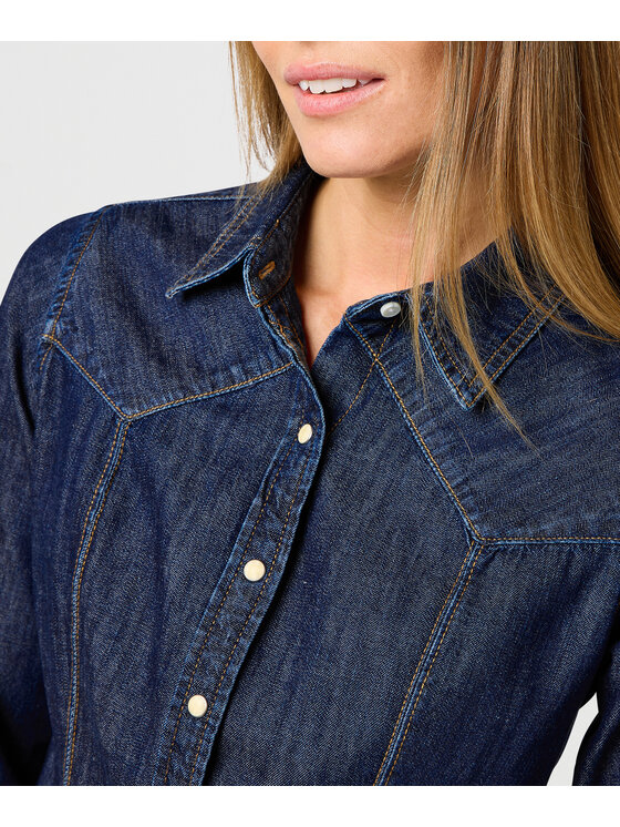 Wrangler Wrangler camicia di jeans 112362846 Blu scuro Slim Fit