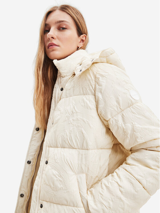 Desigual Desigual Winterjacke 23WWEW72 Beige Regular Fit