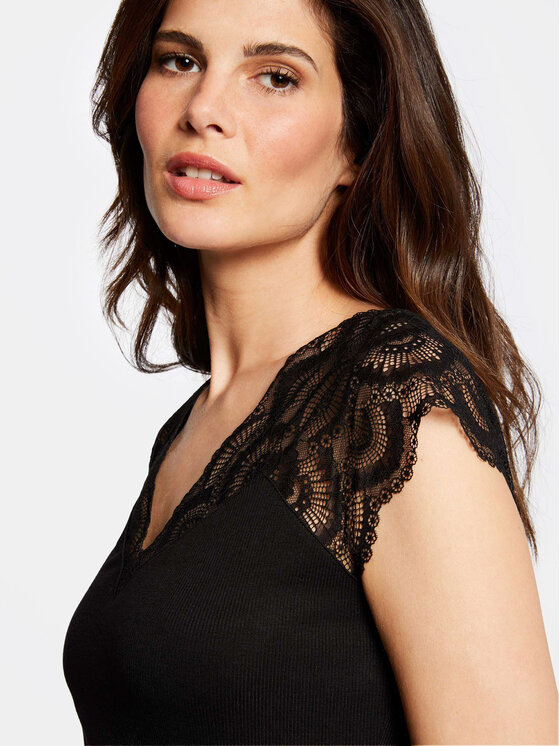 Morgan Morgan Bluse 222-DELO Schwarz Regular Fit