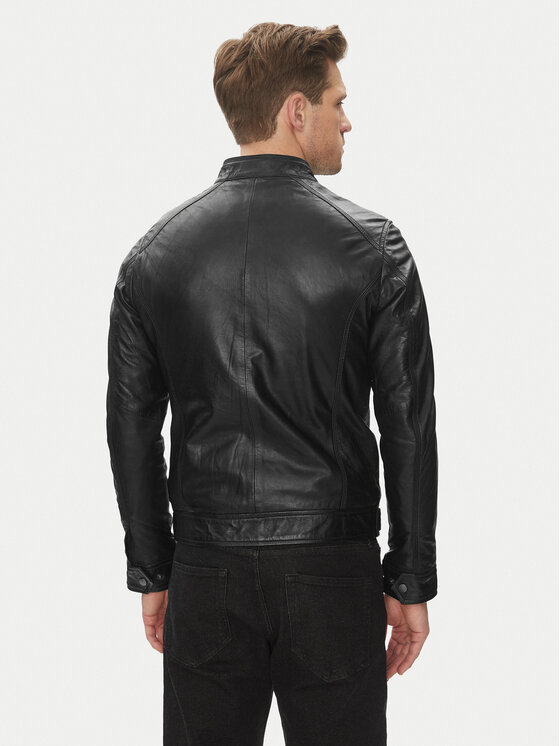 Serge Pariente Serge Pariente Lederjacke Erico Schwarz Regular Fit