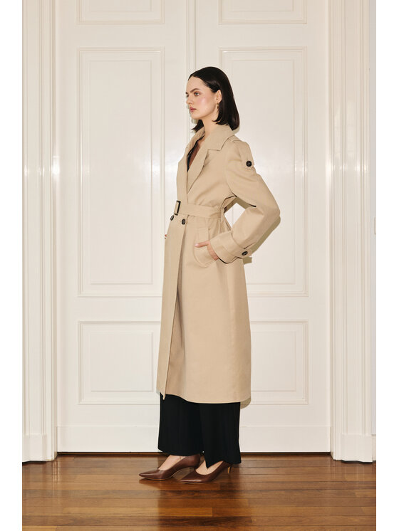 Entelier Entelier Trencz miejski Beżowy Modern Relaxed Fit