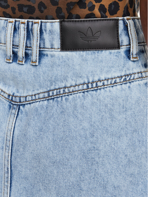 adidas adidas Spódnica jeansowa KQ6487 Niebieski jasny Regular Fit