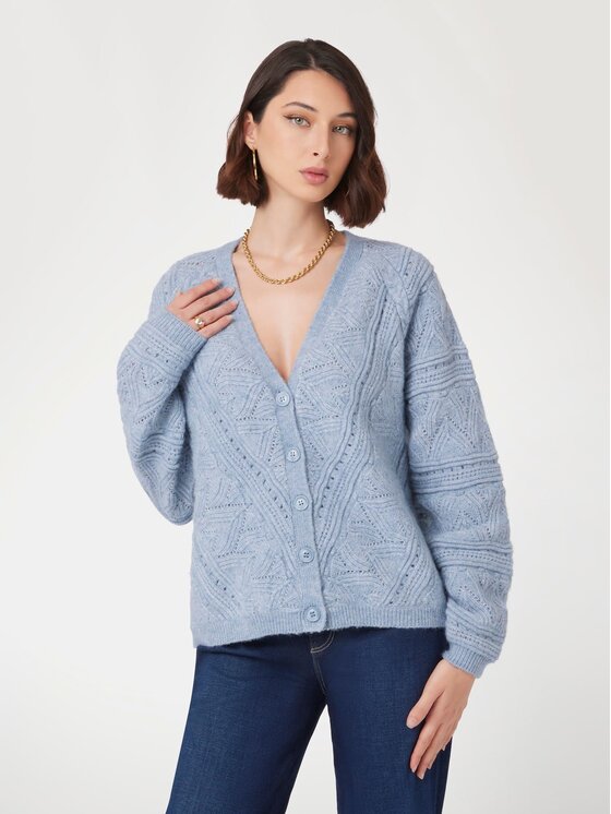 Guess Guess Sweter 170081 Niebieski Classic Fit