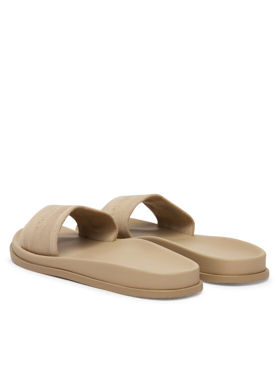 Calvin Klein Calvin Klein Klapki City Sandal Mule Webbing HW0HW02887 Beżowy