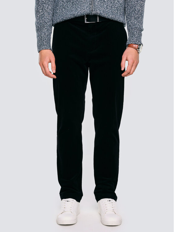 BIG STAR BIG STAR Chinosy TREVIS Czarny Slim Fit