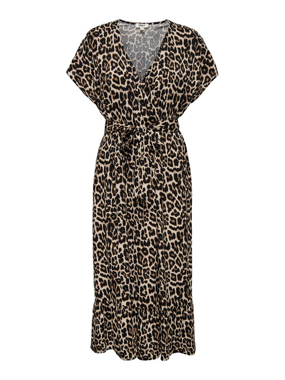 ONLY ONLY Sukienka codzienna Zilla Adele 15357778 Beżowy ciemny Regular Fit