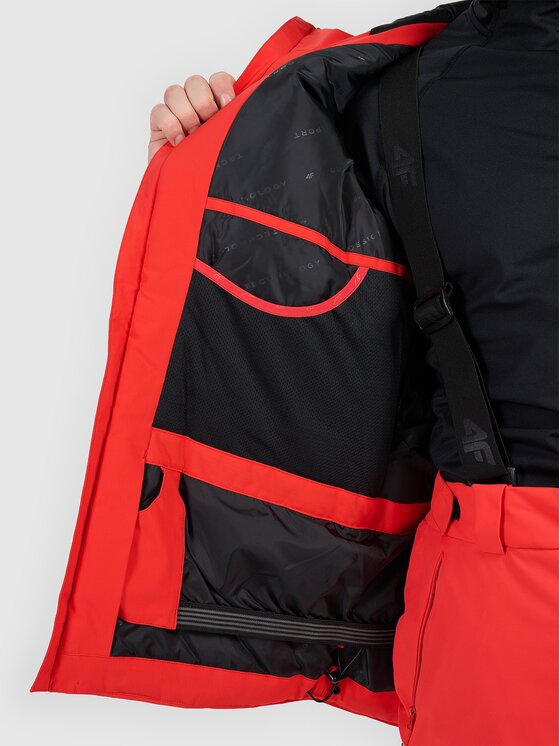 4F 4F Giacca da sci 4FWAW25TTJAM0793-62S Rosso Regular Fit