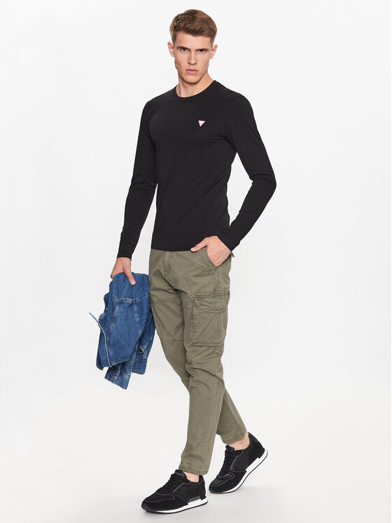 Guess Guess Longsleeve M2YI28 J1314 Negru Slim Fit