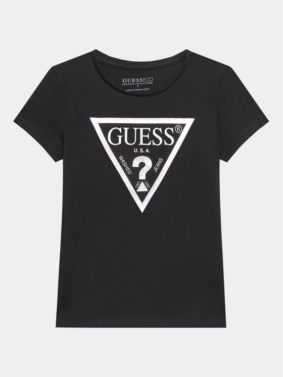 Guess Guess Футболка J73I56 K8HM0 Чорний Regular Fit