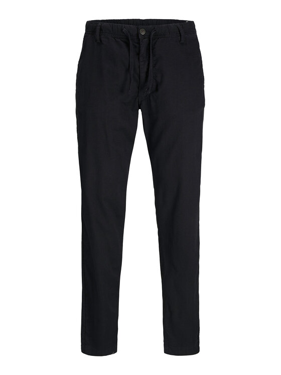 Jack & Jones Jack & Jones Bavlnené nohavice Kane 12274977 Čierna Relaxed Fit