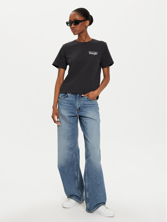 Wrangler Wrangler T-Shirt Graphic 112356429 Μαύρο Regular Fit