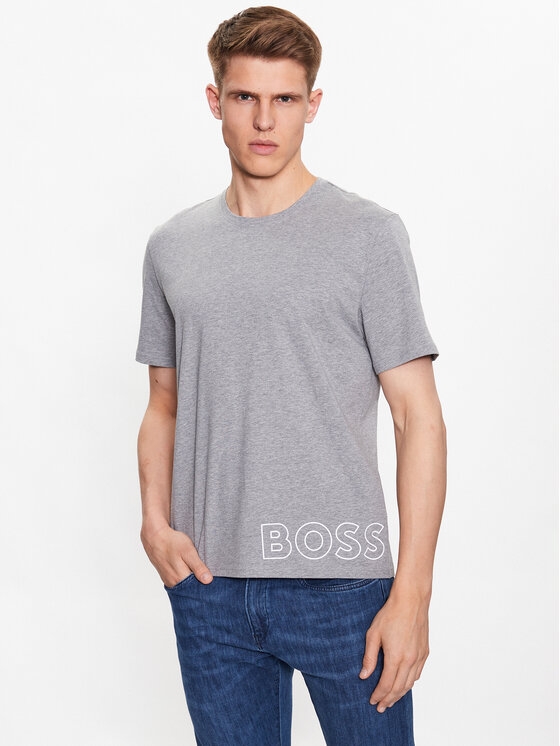 Boss T-krekls 50472750 Pelēks Regular Fit