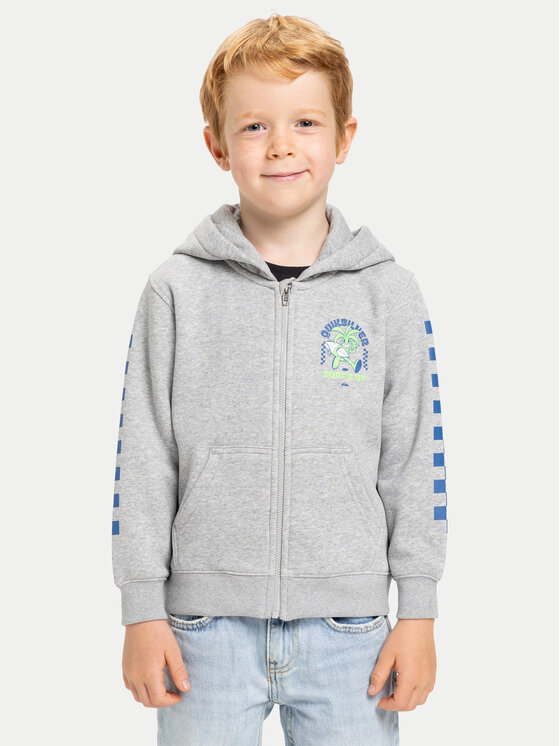Quiksilver Quiksilver Sweatshirt Graphic Zips EQKFT03407 Grau Regular Fit
