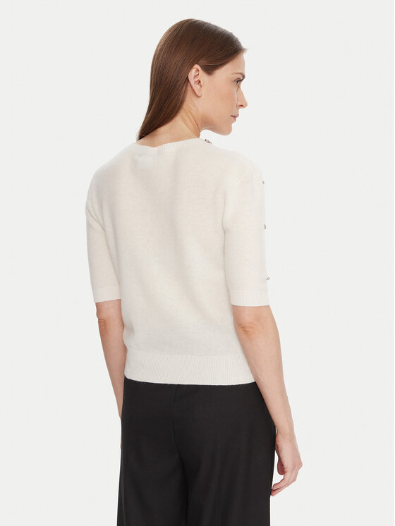 KAOS KAOS Sweter RI1KT021 Écru Regular Fit