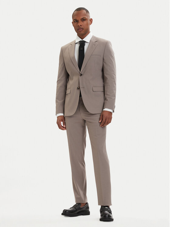 HUGO HUGO Kostiumas Arti-Hesten 50544524 Šviesiai ruda Extra Slim Fit