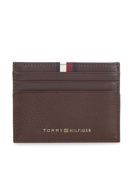 Tommy Hilfiger Etui za kreditne kartice Th Corp Leather Cc Holder AM0AM11603 Rjava