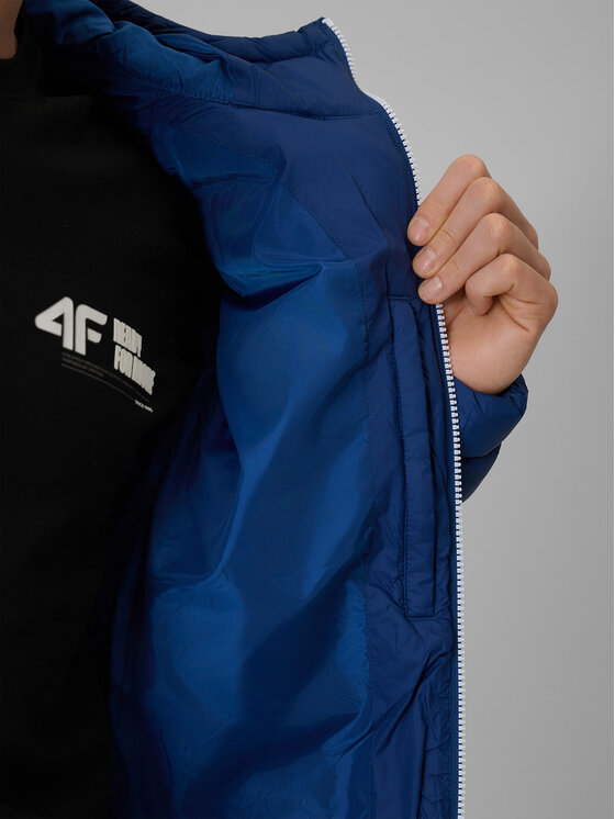 4F 4F Kurtka puchowa EVERYDAY ACTIVE Granatowy Regular Fit