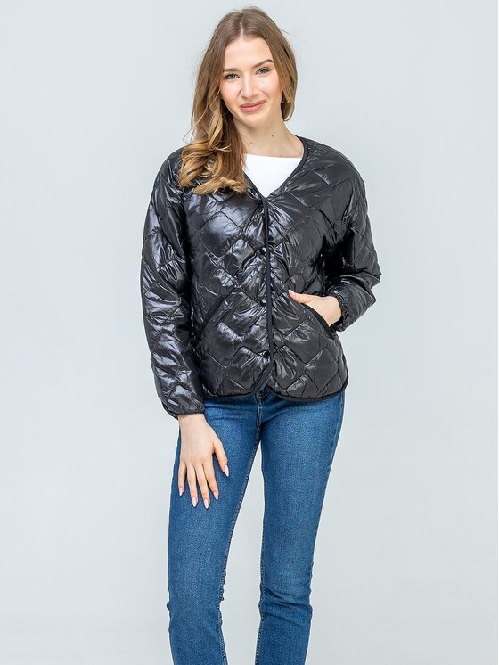 Perso Perso Prechodná bunda BLE260048F Čierna Regular Fit